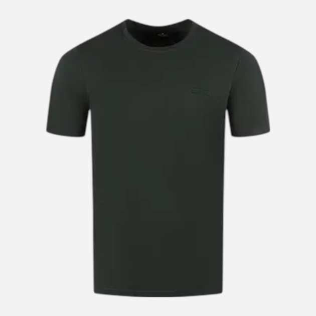 Футболка бавовняна довга чоловіча Cross Jeans 16123-387 L Темно-зелена (8697319808469) - зображення 1