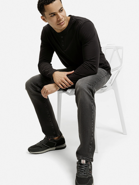 Longsleeve męski Cross Jeans 16137-020 L Czarny (8697319806595) - obraz 3