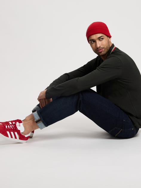 Koszulka polo męska z długim rękawem Cross Jeans 16135-387 S Ciemnozielona (8697319808728) - obraz 4