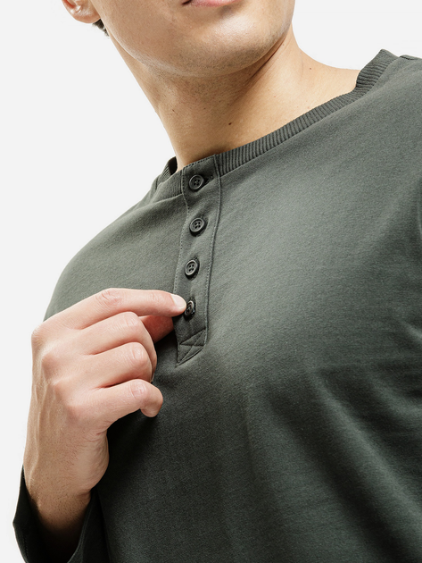 Longsleeve męski Cross Jeans 16137-387 M Ciemnozielony (8697319806649) - obraz 4