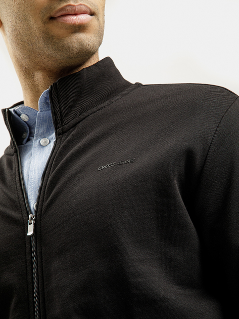 Bluza męska rozpinana streetwear Cross Jeans 25497-020 2XL Czarna (8697319719918) - obraz 4