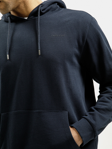 Bluza z kapturem męska Cross Jeans 25501-001 3XL Granatowa (8697319720662) - obraz 4