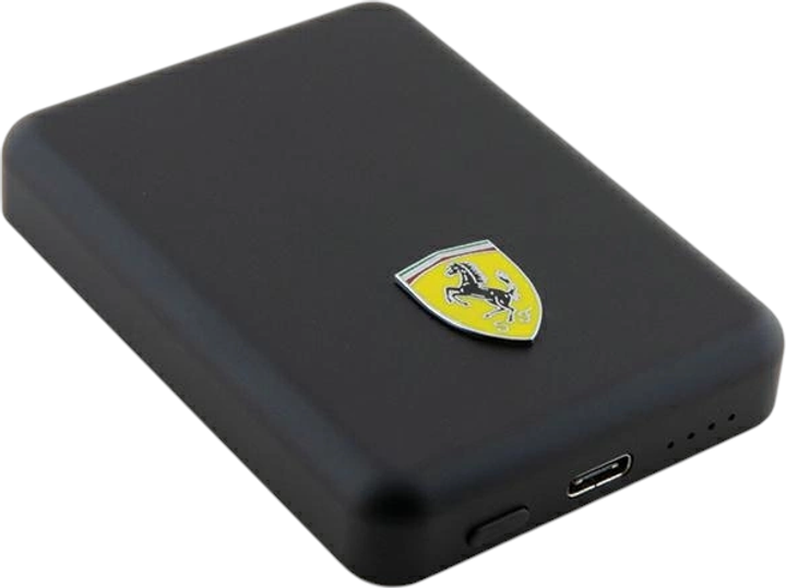 Powerbank Ferrari Metal Logo MagSafe 5000 mAh 15W Black (FEPB5MNCAK) - obraz 3