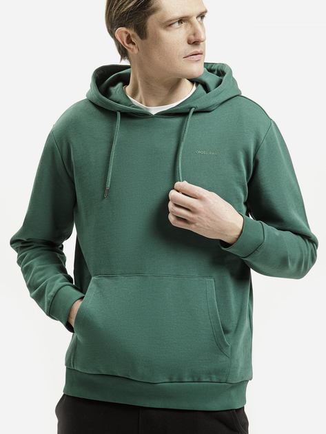 Bluza z kapturem męska Cross Jeans 25501-479 XL Zielona (8697319720709) - obraz 1