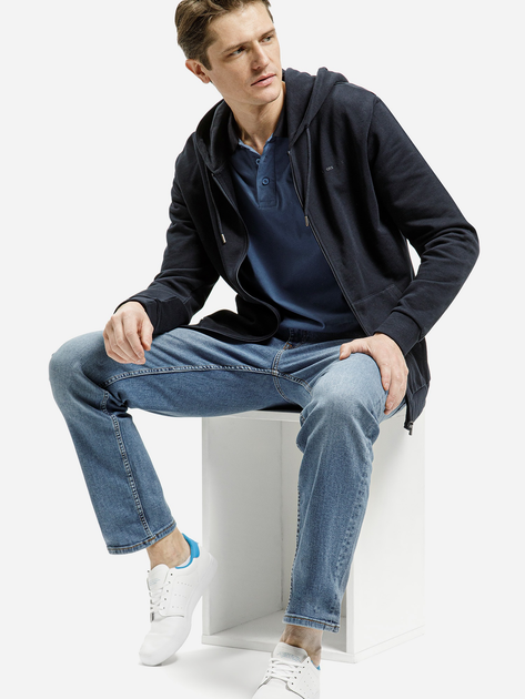 Bluza męska rozpinana streetwear z kapturem Cross Jeans 25503-001 M Granatowa (8697319720952) - obraz 3