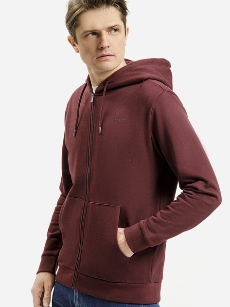 Толстовка на блискавці чоловіча Cross Jeans 25503-074 3XL Бордова (8697319721164) - зображення 1