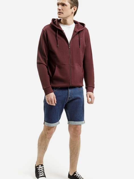 Толстовка на блискавці чоловіча Cross Jeans 25503-074 3XL Бордова (8697319721164) - зображення 3