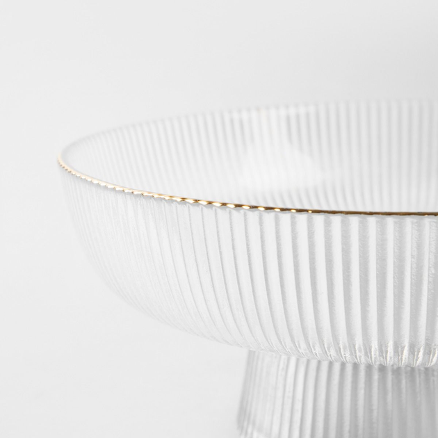 Миска Homla Lynn рифлена із золотим обідком 20 x 9 см (5906496746079) - зображення 4