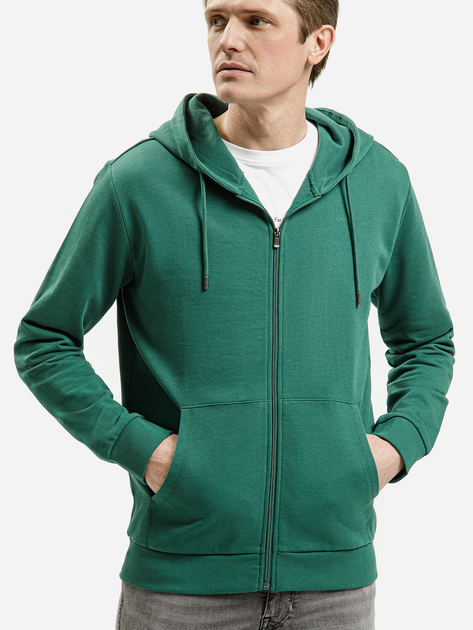 Bluza męska rozpinana streetwear z kapturem Cross Jeans 25503-479 L Zielona (8697319721027) - obraz 1