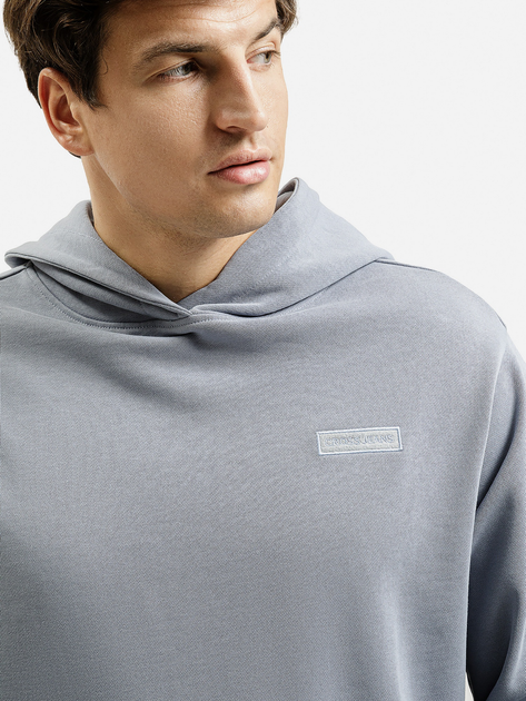 Худі чоловіче Cross Jeans 25508-005 M Светло-сіре (8697319807318) - зображення 4