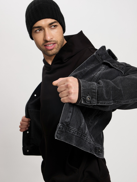Худі чоловіче Cross Jeans 25508-020 L Чорне (8697319807264) - зображення 4