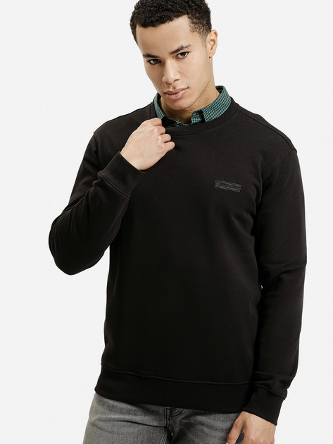 Bluza bez kaptura męska Cross Jeans 25526-020 S Czarna (8697319807790) - obraz 1