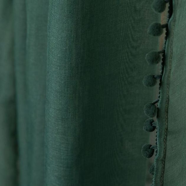 Фіранка Homla Adi з помпонами Зелена 140 x 250 см (5902869985236) - зображення 5