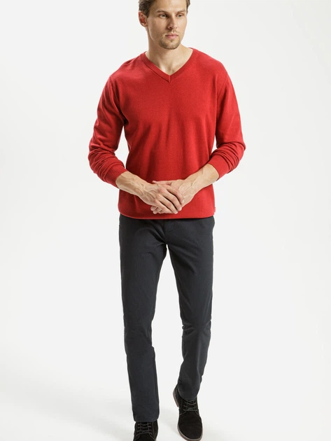 Pulower męski Cross Jeans 34229-529 3XL Czerwony (8697319062588) - obraz 3