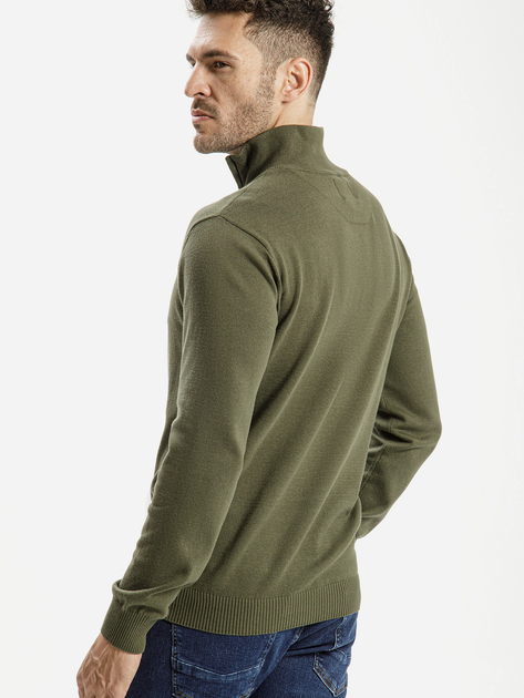 Светр на блискавці чоловічий Cross Jeans 34244-002 L Хакі (3333333203501) - зображення 2