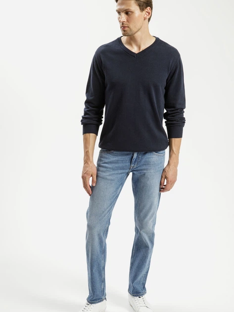 Пуловер чоловічий Cross Jeans 34229-001 M Темно-синій (8697319062502) - зображення 3