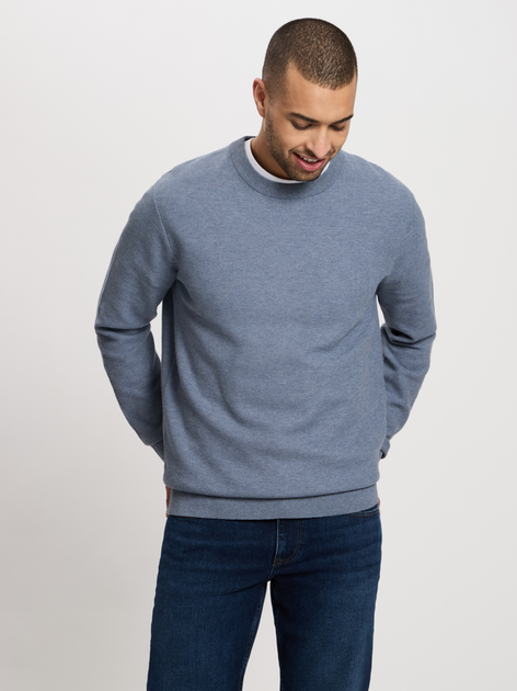 Джемпер чоловічий Cross Jeans 34266-200 L Синій (8697319808902) - зображення 1