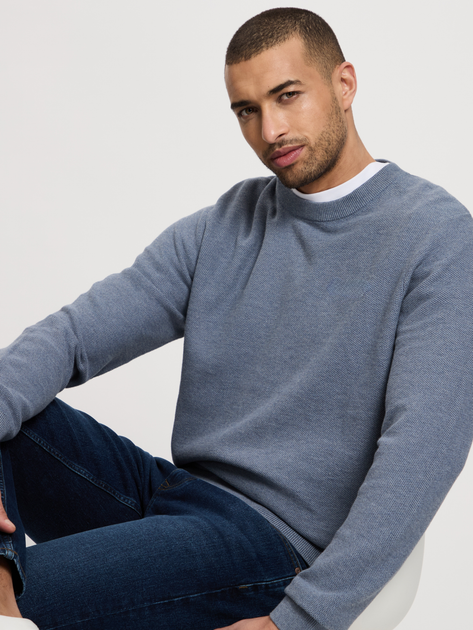 Джемпер чоловічий Cross Jeans 34266-200 L Синій (8697319808902) - зображення 4