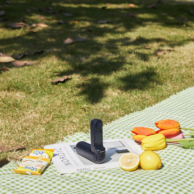 Вентилятор ручний (портативний) Jisulife Handheld Fan Life8 Blue (Life8_blue) - зображення 2