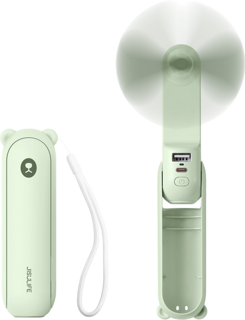 Вентилятор ручний (портативний) Jisulife Handheld Fan Life8 Mint Green (Life8_mintgreen) - зображення 1