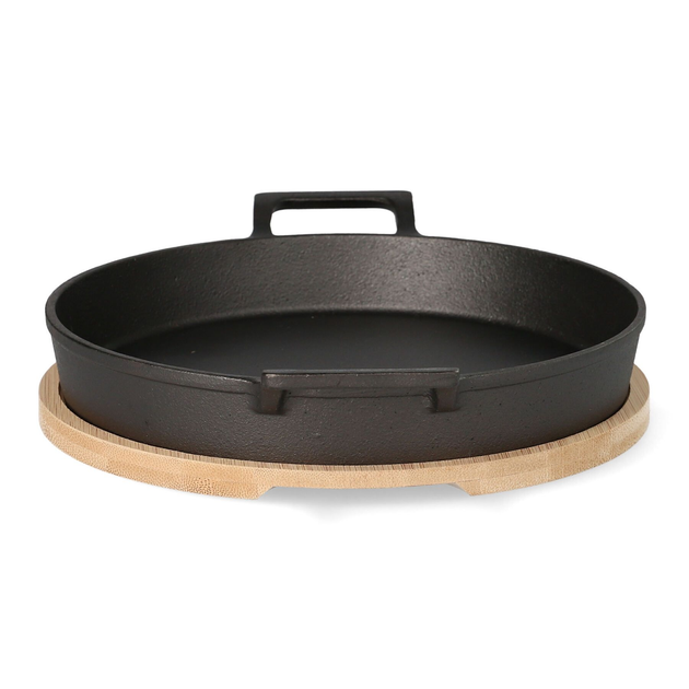 Naczynie Homla Andreas żeliwne z bambusową podkładką 25 x 20 cm (5902869976968) - obraz 3