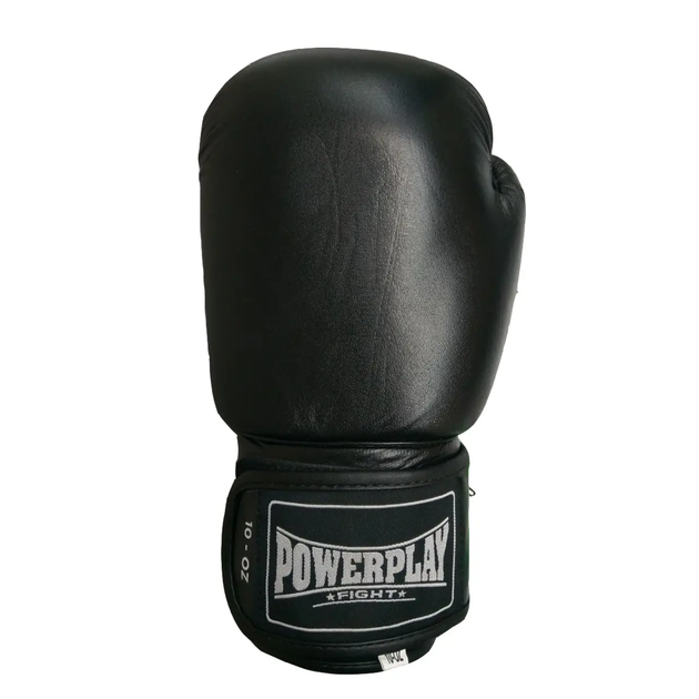 Рукавички боксерські шкіряні PowerPlay 3088 Impulse 16 унцій, чорні - изображение 3