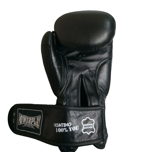 Рукавички боксерські шкіряні PowerPlay 3088 Impulse 16 унцій, чорні - изображение 4