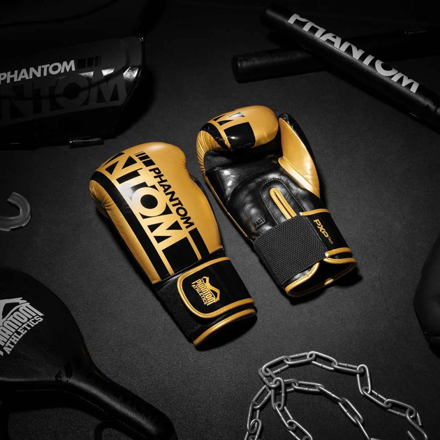 Рукавички боксерські з капою Phantom APEX Elastic 16 унцій, чорно-золотистий - Фото 9 Рукавички боксерські з капою Phantom APEX Elastic 16 унцій, чорно-золотистий - изображение 9