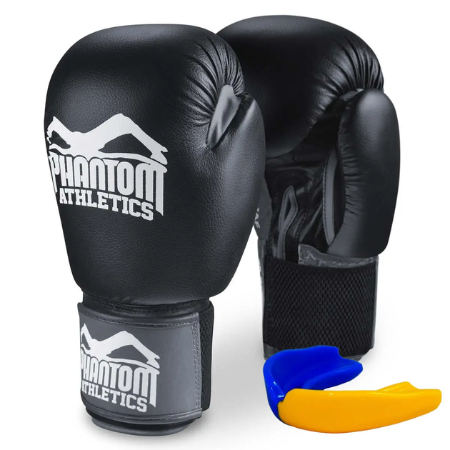 Рукавички боксерські з капою Phantom Ultra 16 унцій, чорні - Фото 1 Рукавички боксерські з капою Phantom Ultra 16 унцій, чорні - изображение 1