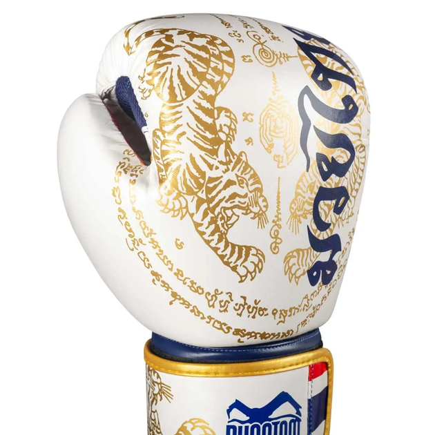 Рукавички боксерські з бинтами Phantom Muay Thai Limited Edition 14 унцій, золотисті - Фото 4 Рукавички боксерські з бинтами Phantom Muay Thai Limited Edition 14 унцій, золотисті - изображение 4