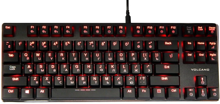 Клавиатура проводная Modecom Volcano Blade Ultra Slim (Kailh Brown Switch) USB (K-MC-BLADE-BROWN-RU) + Комплект ENG колпачков в подарок! - изображение 17