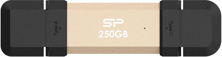 SSD диск Silicon Power DS72 250GB USB Type-A/USB Type-C Gold (SP250GBUC3S72VPG) - Фото 1 SSD диск Silicon Power DS72 250GB USB Type-A/USB Type-C Gold (SP250GBUC3S72VPG) - изображение 1