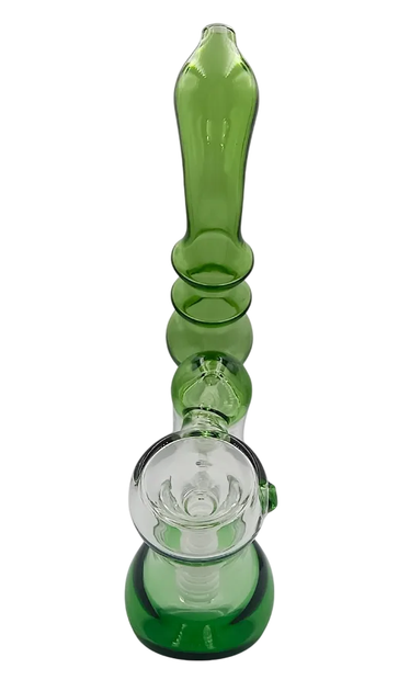 Бонг стеклянный Saxo Green Bubbler 18 см Саксо Грин Баблер двойной спиральный с турбокикером зелёный - Фото 2 Бонг стеклянный Saxo Green Bubbler 18 см Саксо Грин Баблер двойной спиральный с турбокикером зелёный - изображение 2