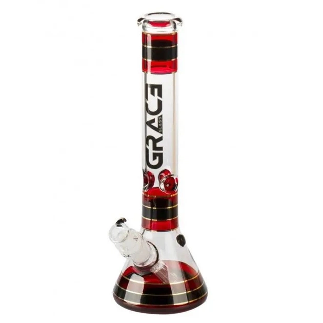 Бонг Grace Glass Striped Series Red Грейс Глас полосатый красно-черный 42 см кикер шипы для льда боросиликат - Фото 1 Бонг Grace Glass Striped Series Red Грейс Глас полосатый красно-черный 42 см кикер шипы для льда боросиликат - изображение 1