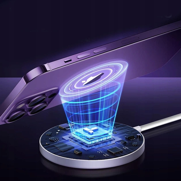 Беспроводное зарядное устройство MagSafe с Type-C 15 Вт для iPhone 8–17 AirPods 1 м - Фото 3 Беспроводное зарядное устройство MagSafe с Type-C 15 Вт для iPhone 8–17 AirPods 1 м - изображение 3