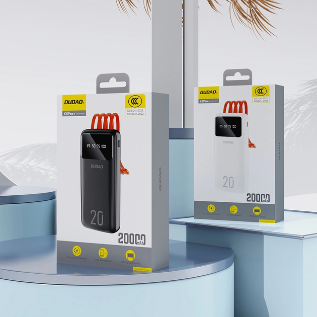 Powerbank Dudao K6Pro+ 20000 mAh 10W Black (6977196682393) - obraz 7