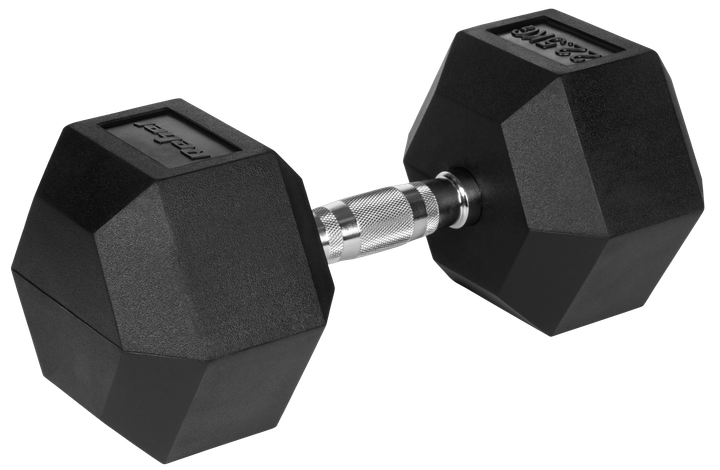 Гантеля чавунна з гумовим покриттям Rebel Active HEX RBA-2325-22.5 22.5 кг (5901890111928) - зображення 1