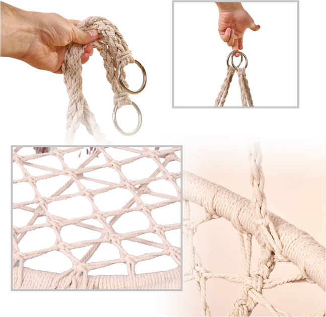 Huśtawka ogrodowa z poduszką Ikonka Luaro XXL - obraz 4