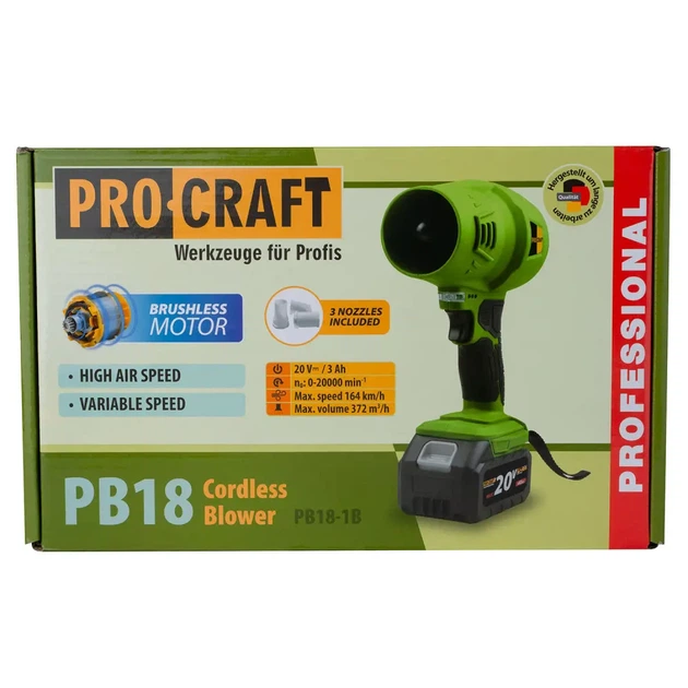 Аккумуляторная воздуходувка Procraft PB18 (с 1 АКБ и ЗУ) - изображение 9