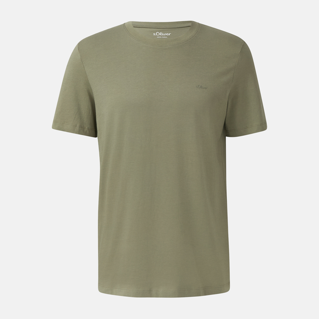 T-shirt męski bawełniany s.Oliver 10.3.11.12.130.2170131-7853 S Oliwkowy (4099978325013) - obraz 4