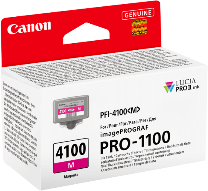 Картридж Canon PFI-4100 M Magenta 80мл (6779C001) - зображення 2