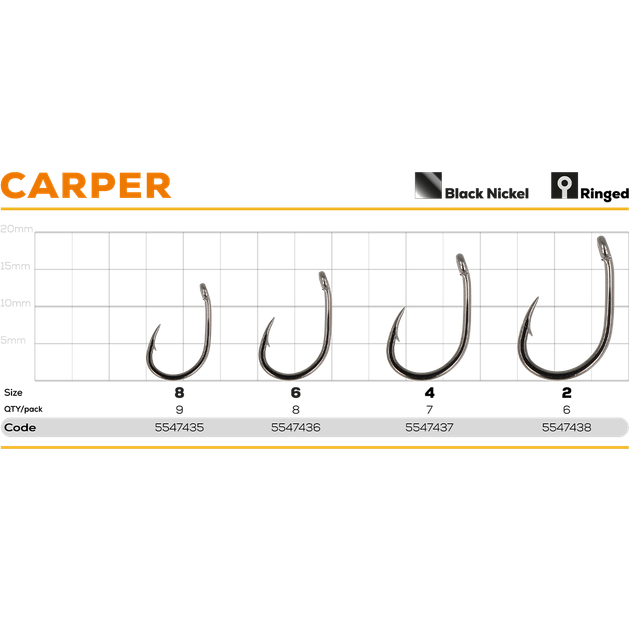 Крючок GC Carper №8(9шт) - изображение 2