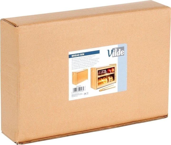 Chlebak Vilde bambusowy dwupoziomowy ze szczypcami Beżowy (5904316492465) - obraz 8