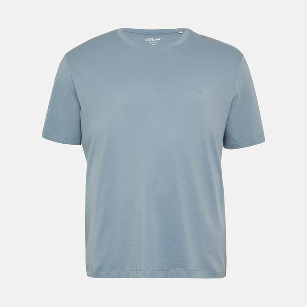 Футболка бавовняна довга чоловіча s.Oliver 10.3.16.12.130.2174165-5363 4XL Світло-синя (4099978344519) - зображення 4
