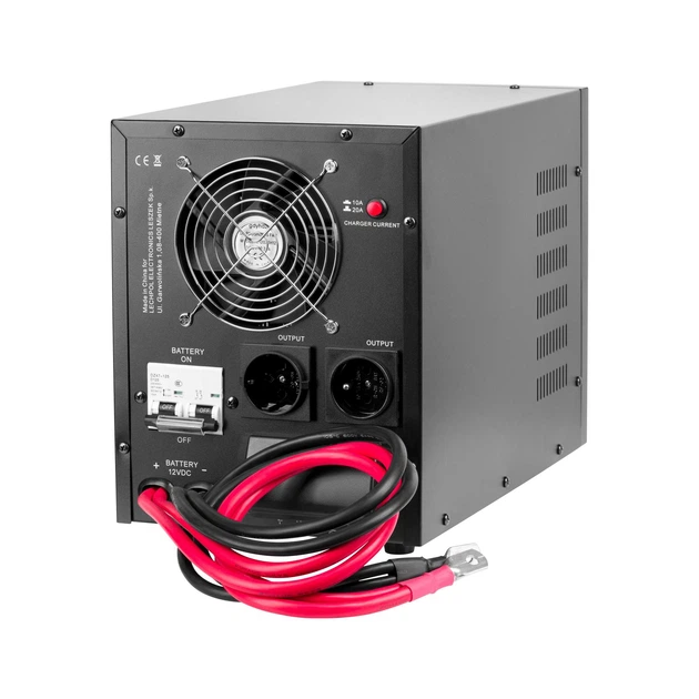 Источник бесперебойного питания (ИБП) 1600/2200W 12v Kemot PROsinus 2200 заряд 40А черный (URZ3431B) - изображение 2