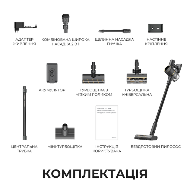 Беспроводной пылесос Dreame R10 PRO - Фото 13 Беспроводной пылесос Dreame R10 PRO - изображение 13
