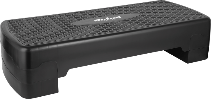 Степ платформа для аеробіки та фітнесу Rebel Active 3 ступені 68 см Чорна (5901890123051) - зображення 2