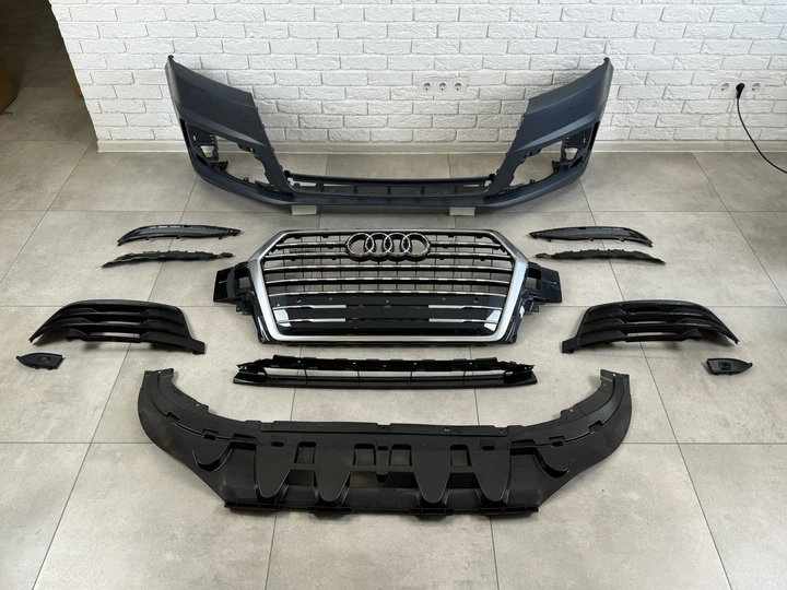 Бампер передний в сборе S-Line БЕЗ РАДАРА Audi Q7 4M 2015-2019 для Audi Q7 4M 2015-2024 (8573) - изображение 2