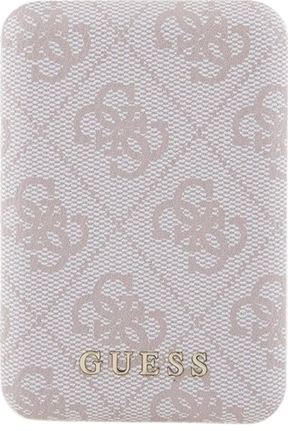 Комплект Guess Case 4G Metal Logo for iPhone 14 Pro + Powerbank 5000mAh MagSafe Pink (GUBPM5P14L4GEMGP) - зображення 5