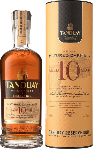 Ром Tanduay 10 yo 0.7 л 40% в тубусе (4800220652050) - Фото 1 Ром Tanduay 10 yo 0.7 л 40% в тубусе (4800220652050) - изображение 1